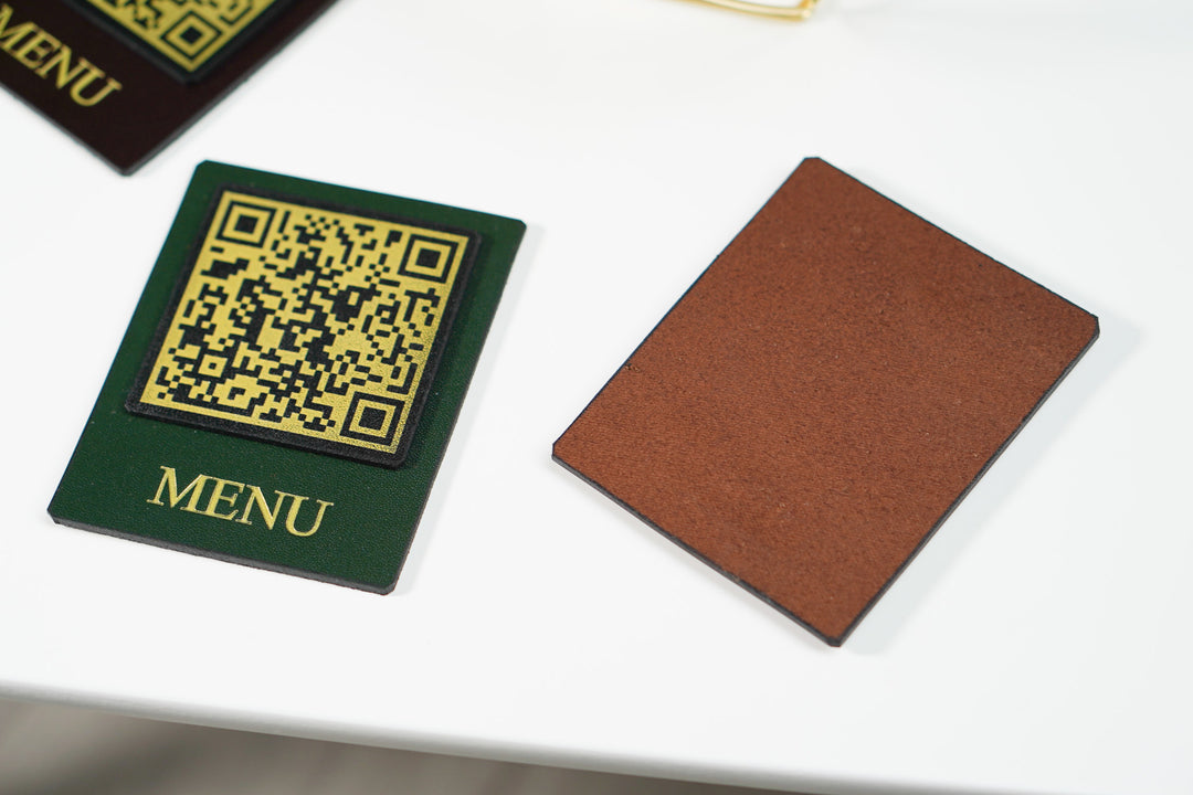 Leather QR Code Menu Sign
