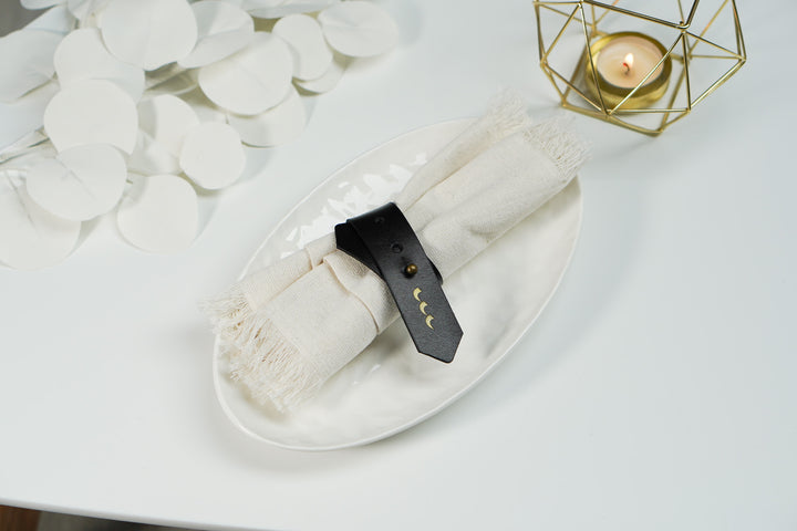 Custom Leather Napkin Rings: Personalized Table Decor