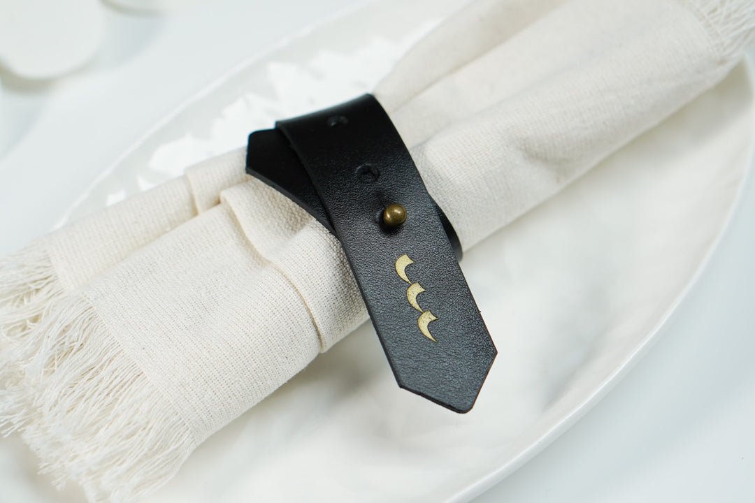 Custom Leather Napkin Rings: Personalized Table Decor