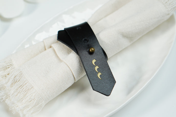 Custom Leather Napkin Rings: Personalized Table Decor