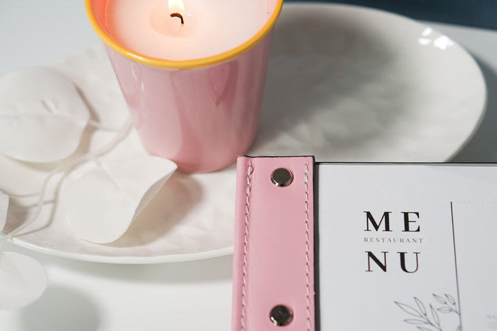 Custom Leather Menu Cover: Wooden Restaurant Menu Holder