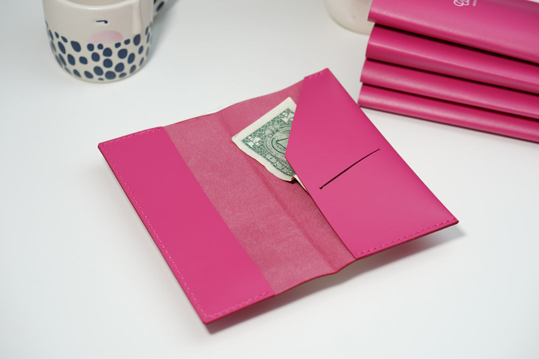 Personalized Leather Guest Check Holder: Custom Restaurant Bill Presenter