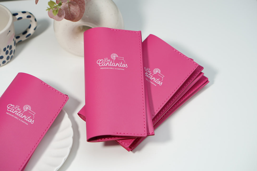 Personalized Leather Guest Check Holder: Custom Restaurant Bill Presenter