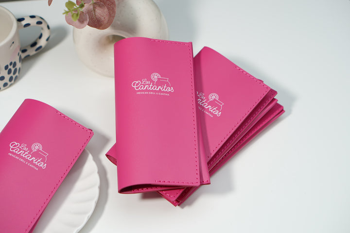 Personalized Leather Guest Check Holder: Custom Restaurant Bill Presenter