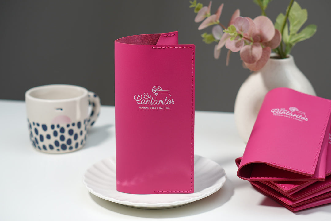 Personalized Leather Guest Check Holder: Custom Restaurant Bill Presenter