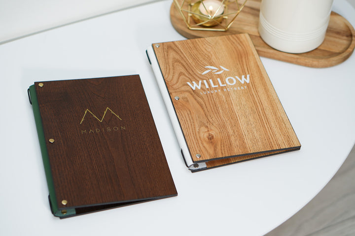 Ashwood & Leather Menu Folder: Ring Binding