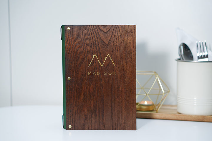 Ashwood & Leather Menu Folder: Ring Binding