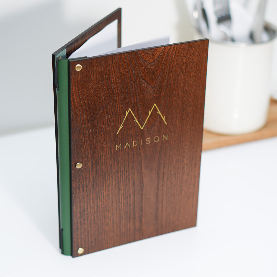 Ashwood & Leather Menu Folder: Ring Binding