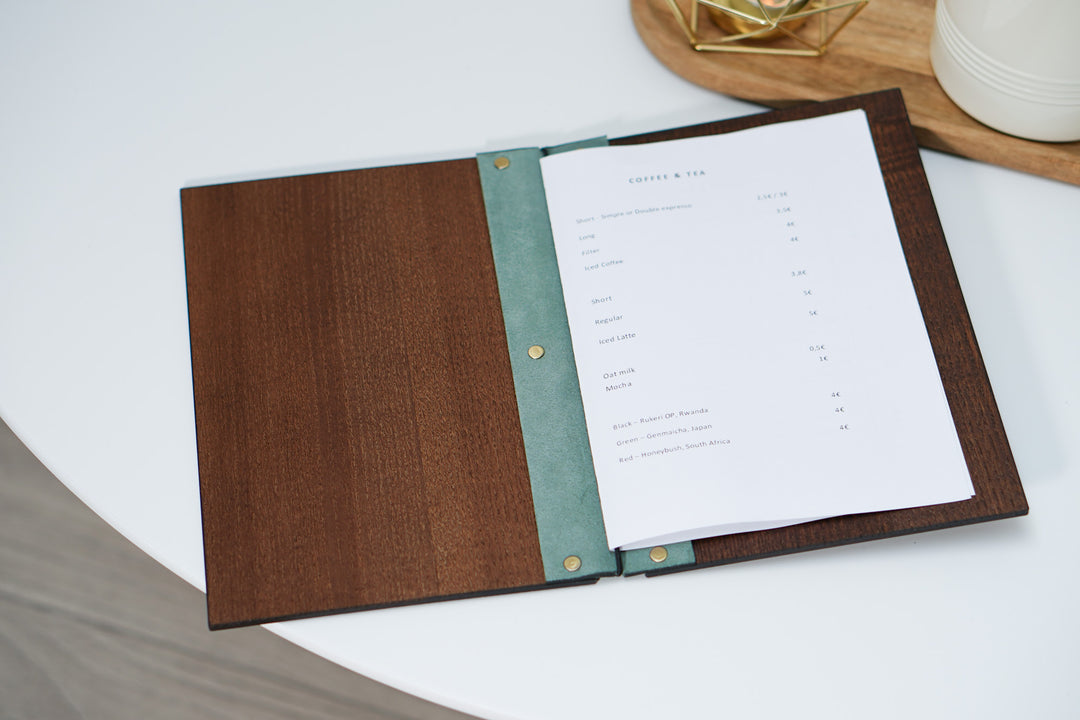 Ashwood & Leather Menu Folder: Ring Binding