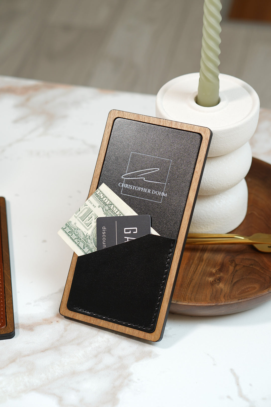 Personalized Wood Guest Check Book: Restaurant Bill Holder, Custom Server Booklet