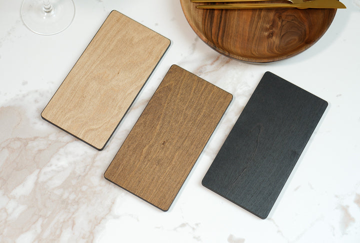 Personalized Wood Guest Check Book: Restaurant Bill Holder, Custom Server Booklet