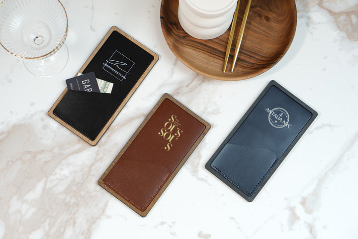 Personalized Wood Guest Check Book: Restaurant Bill Holder, Custom Server Booklet