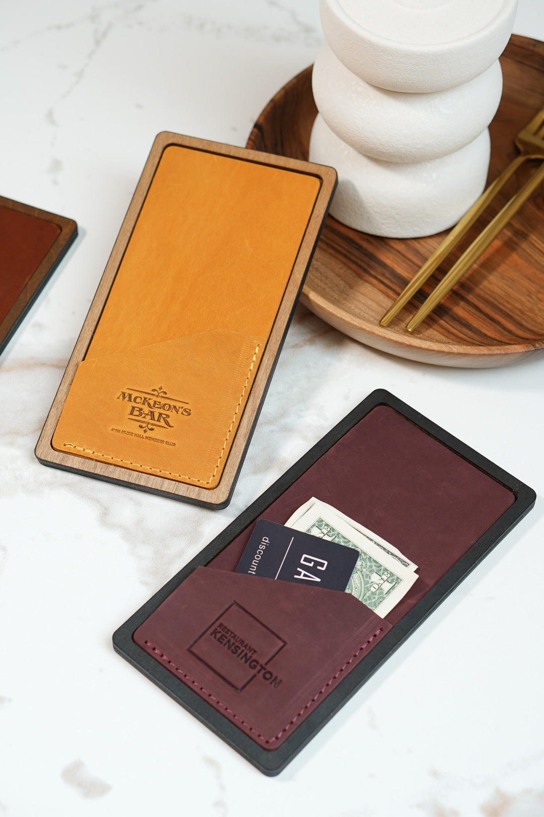 Personalized Wood Guest Check Book