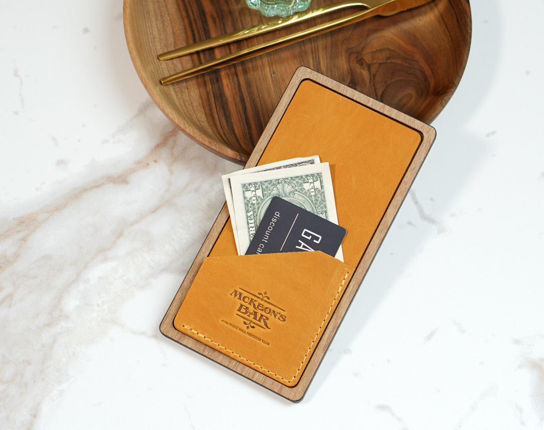 Personalized Wood Guest Check Book
