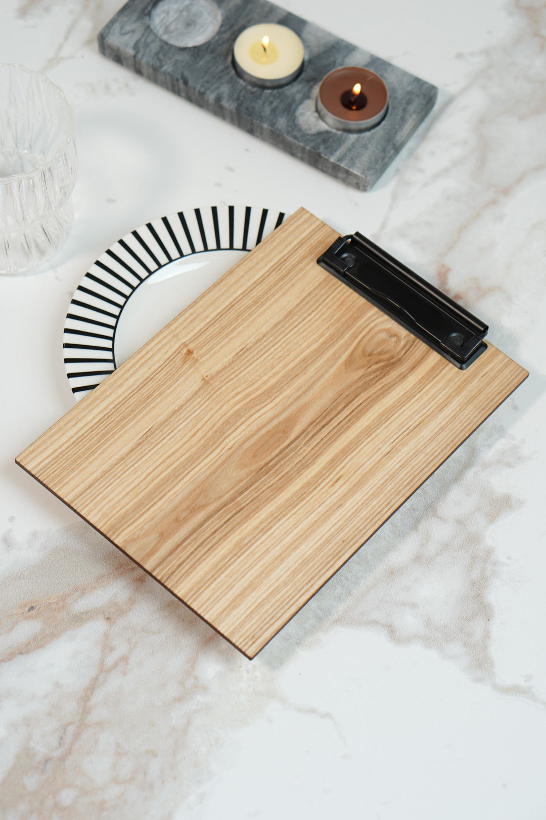 Personalized Wood Menu Clipboard: Restaurant Wedding Menu Holder