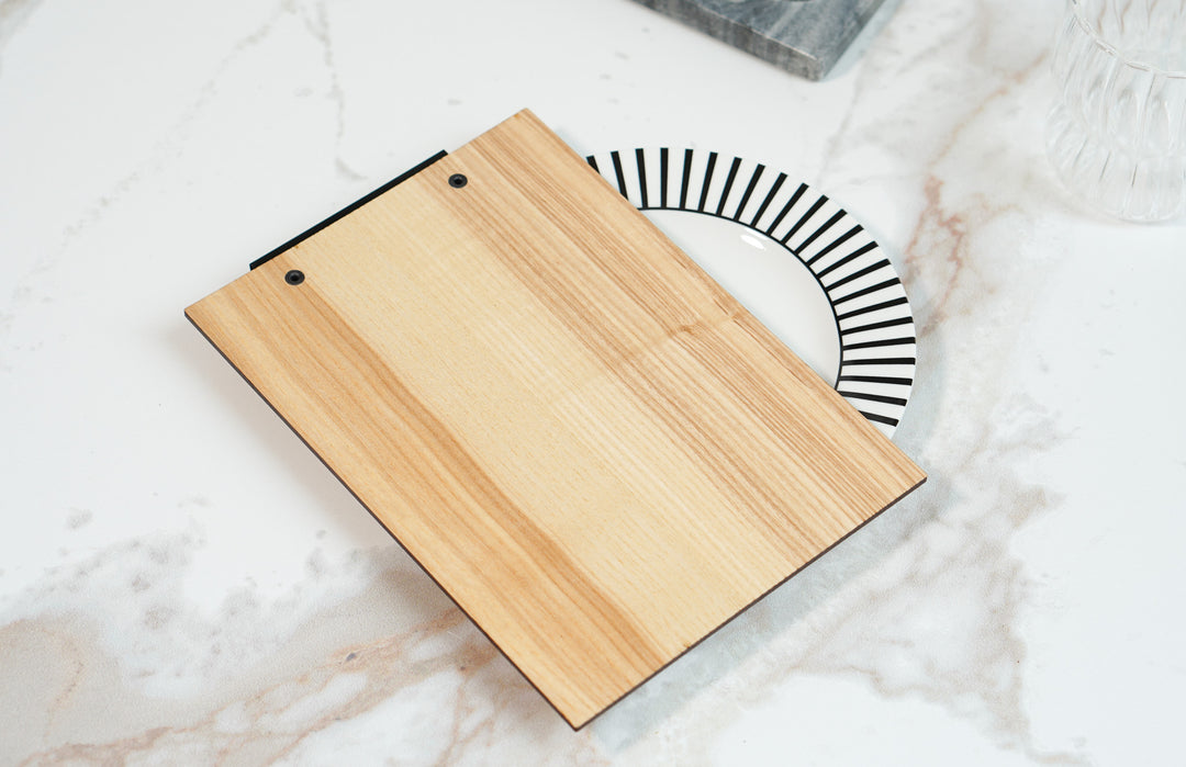 Personalized Wood Menu Clipboard: Restaurant Wedding Menu Holder