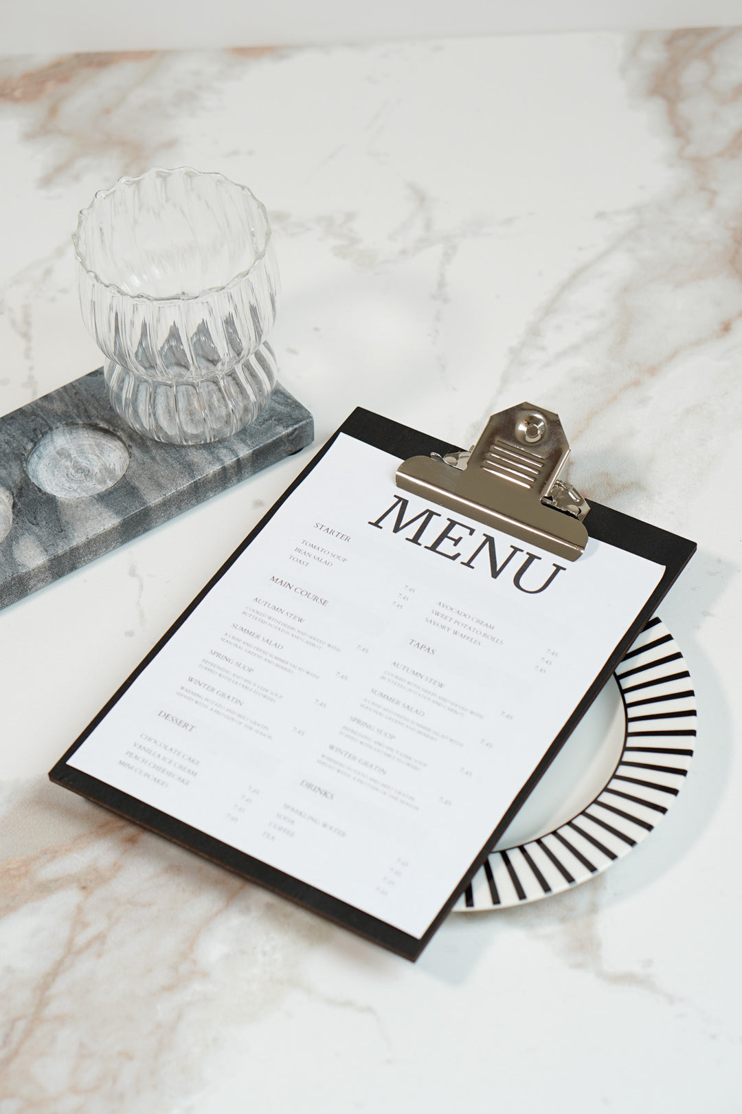 Personalized Wood Menu Clipboard: Restaurant Wedding Menu Holder