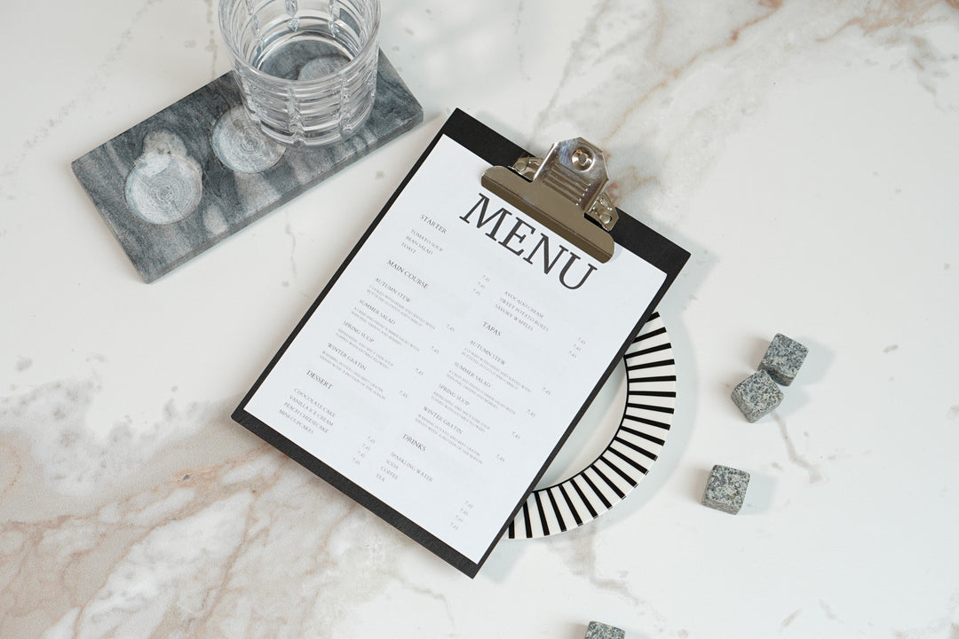 Personalized Wood Menu Clipboard: Restaurant Wedding Menu Holder