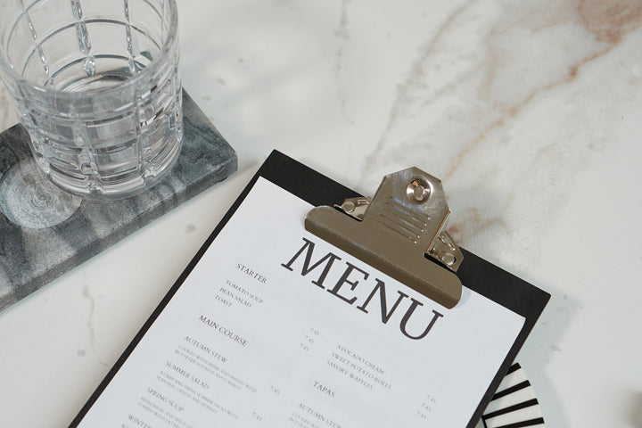 Personalized Wood Menu Clipboard: Restaurant Wedding Menu Holder