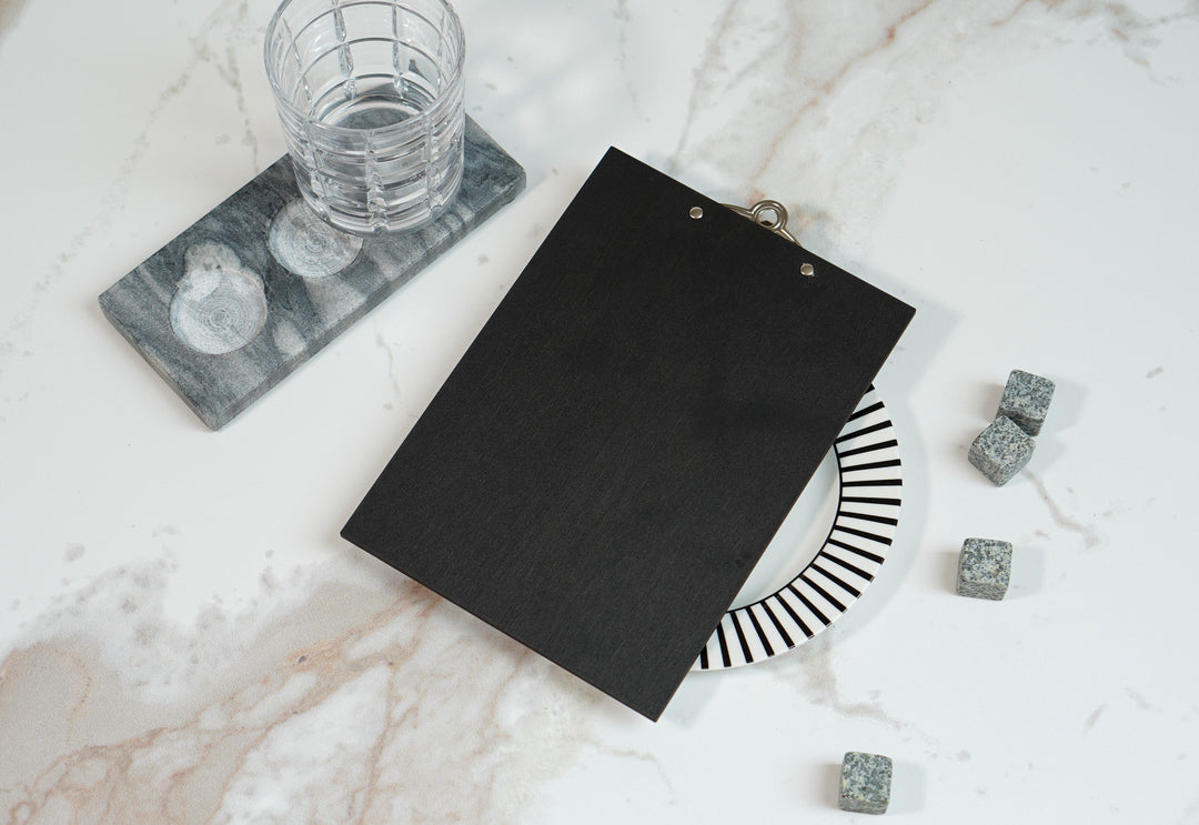 Personalized Wood Menu Clipboard: Restaurant Wedding Menu Holder