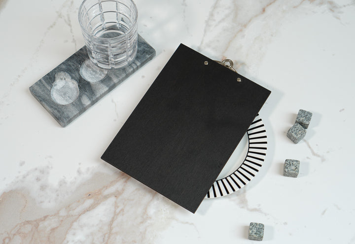 Personalized Wood Menu Clipboard: Restaurant Wedding Menu Holder