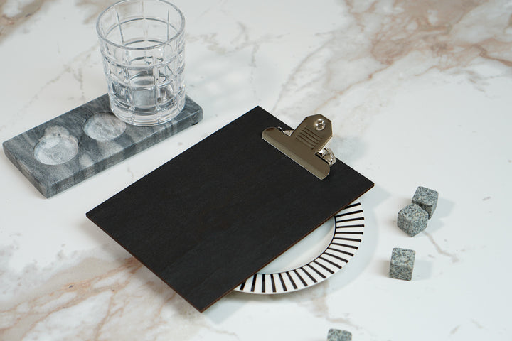 Personalized Wood Menu Clipboard: Restaurant Wedding Menu Holder