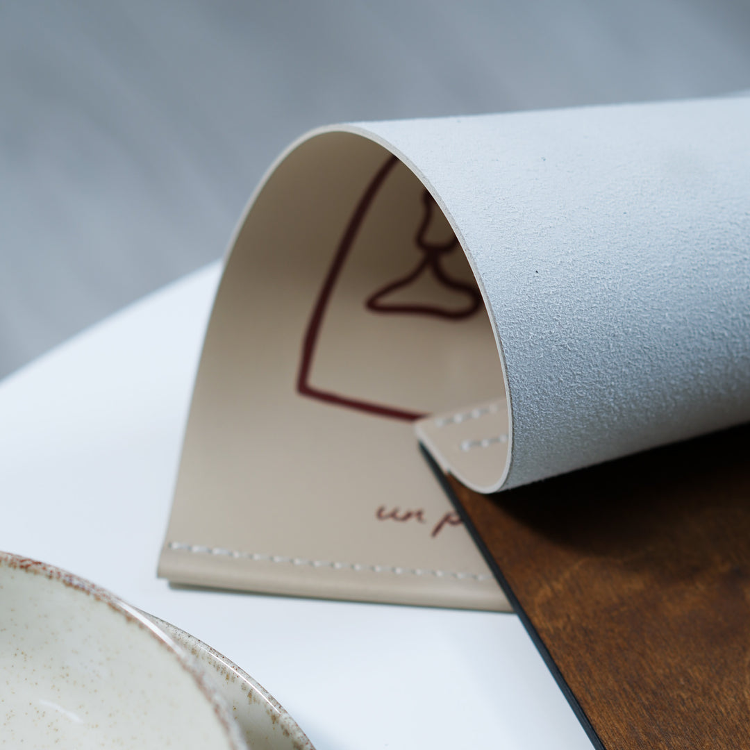 Leather Wine List Menu Holder with UV Printing