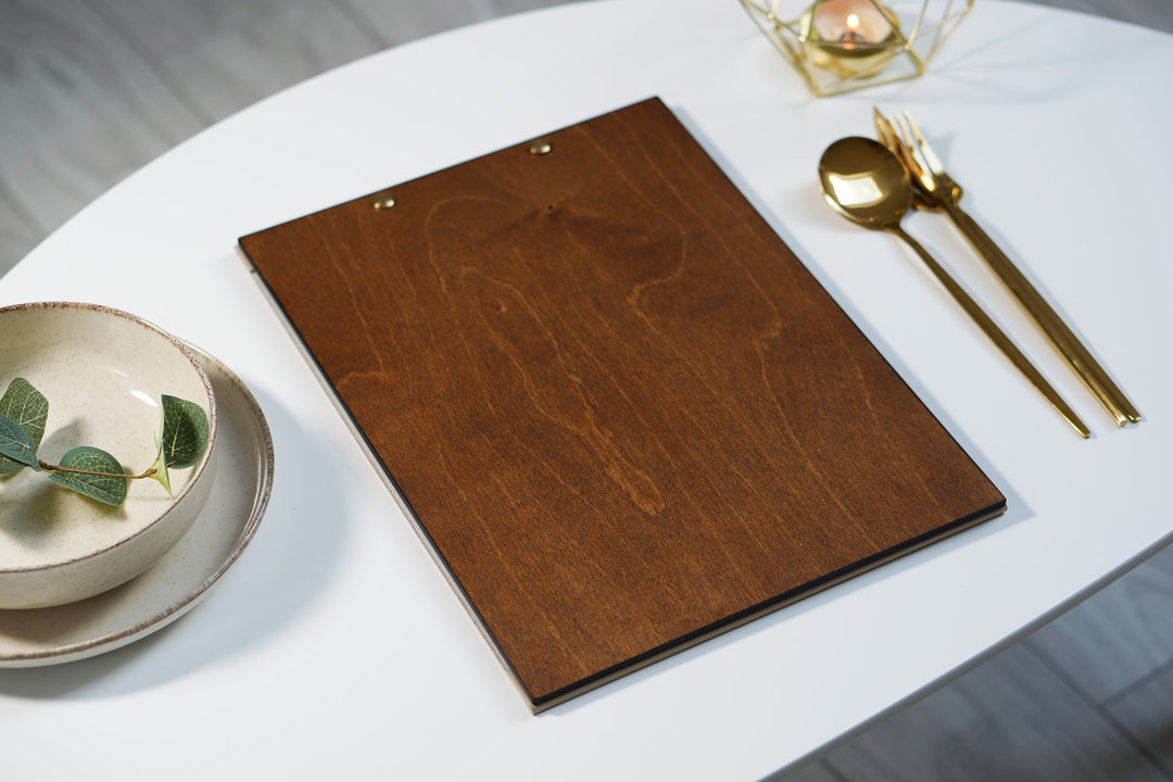 Leather Wine List Menu Holder with UV Printing