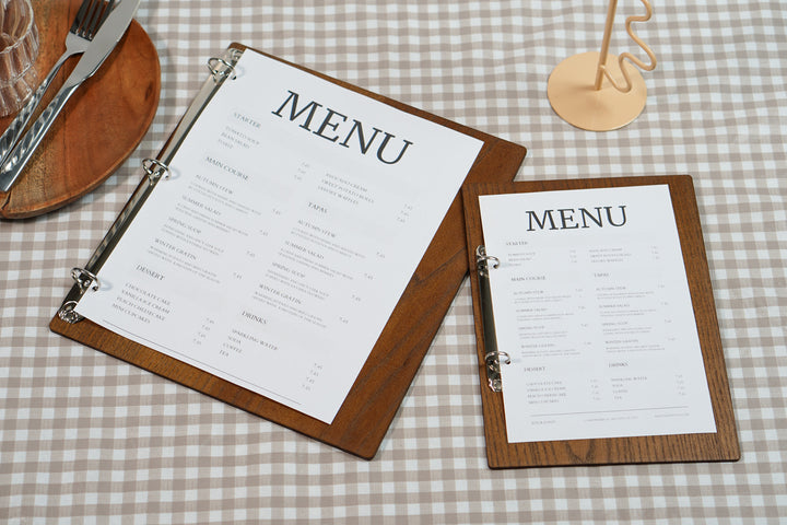 Personalized Wooden Menu Holder
