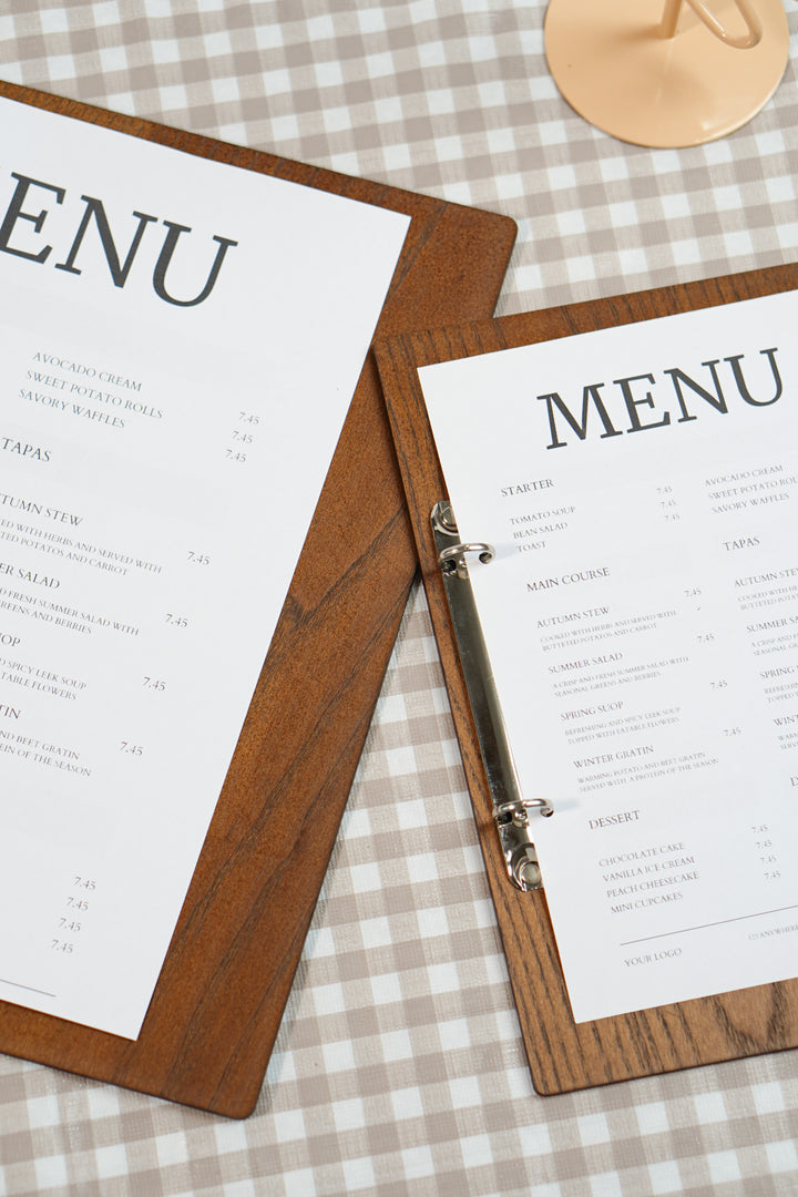 Personalized Wooden Menu Holder