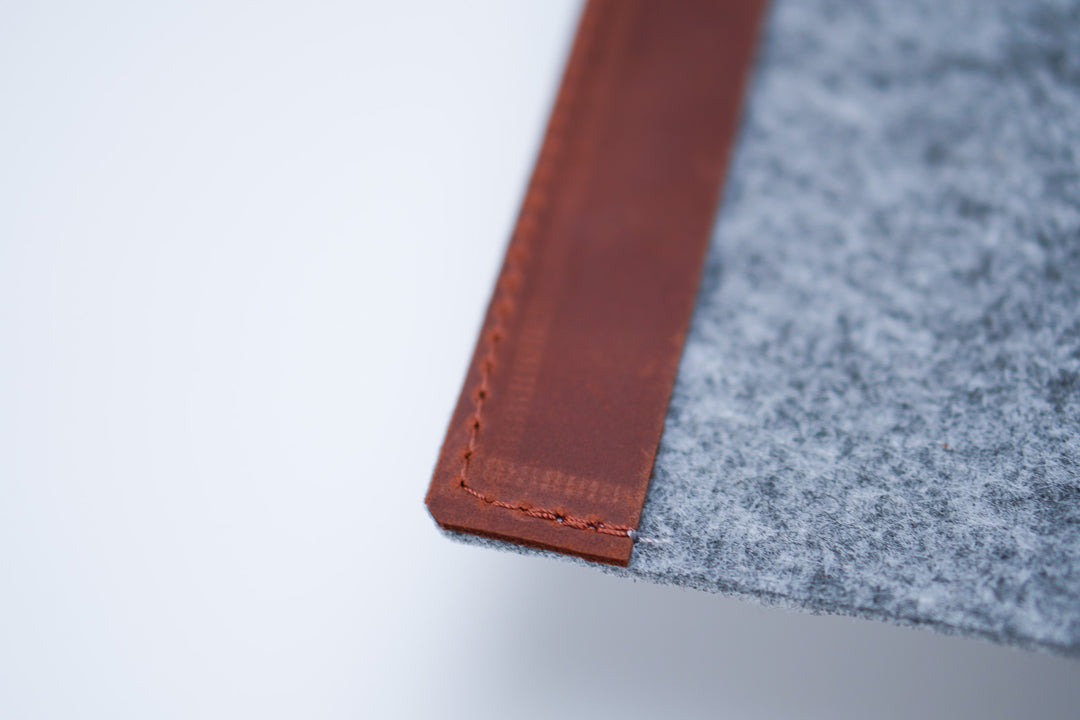 Felt Menu Holder: Leather & Wood Restaurant Menu Cover