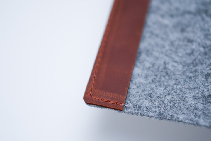 Felt Menu Holder: Leather & Wood Restaurant Menu Cover