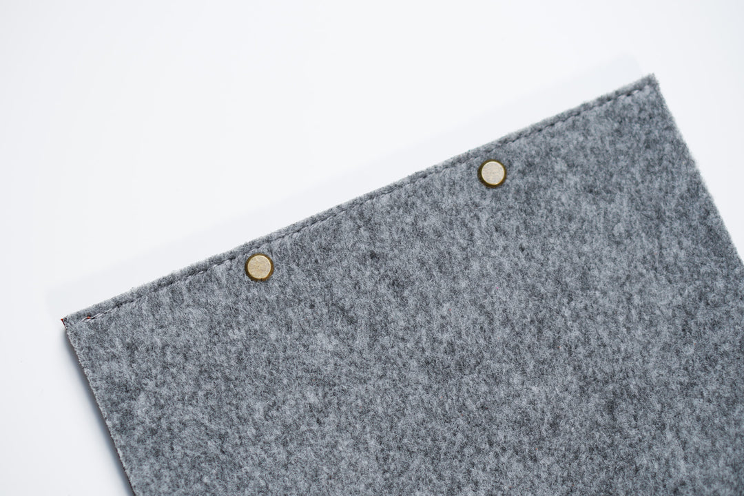 Felt Menu Holder: Leather & Wood Restaurant Menu Cover