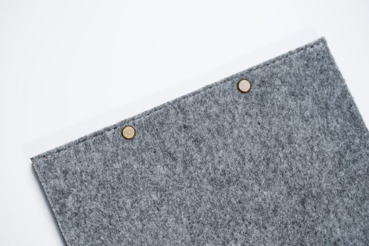 Felt Menu Holder: Leather & Wood Restaurant Menu Cover