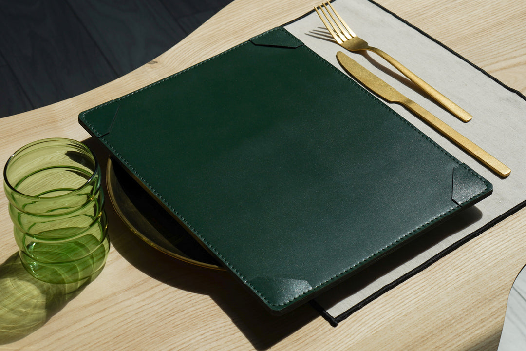 Personalized Leather Menu Holder: Restaurant Drink List Cover