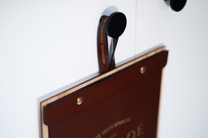 Custom Leather Menu Cover: Restaurant Menu Holder