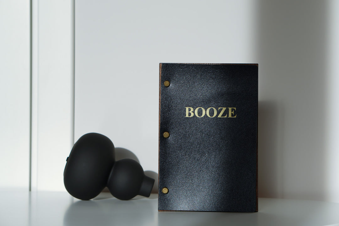 Custom Ashwood and Leather Menu Folder for A5 and US Half Letter Sheets