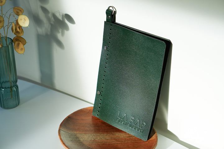 Embossed Leather Menu Cover: Restaurant Bar Menu Holder