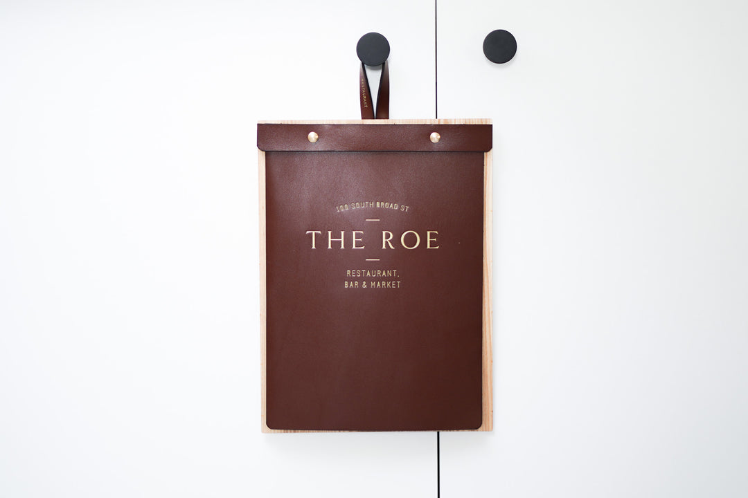 Custom Leather Menu Cover: Restaurant Menu Holder