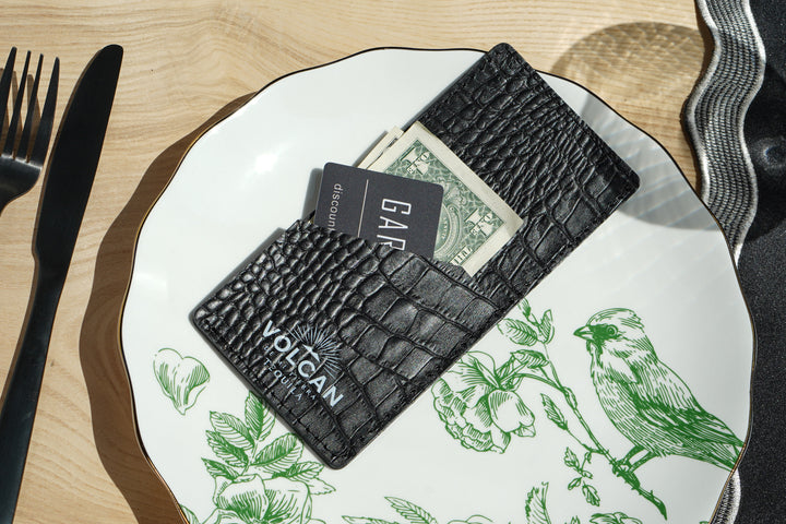 Custom Leather Check Presenter: Restaurant Bill Organizer with Logo