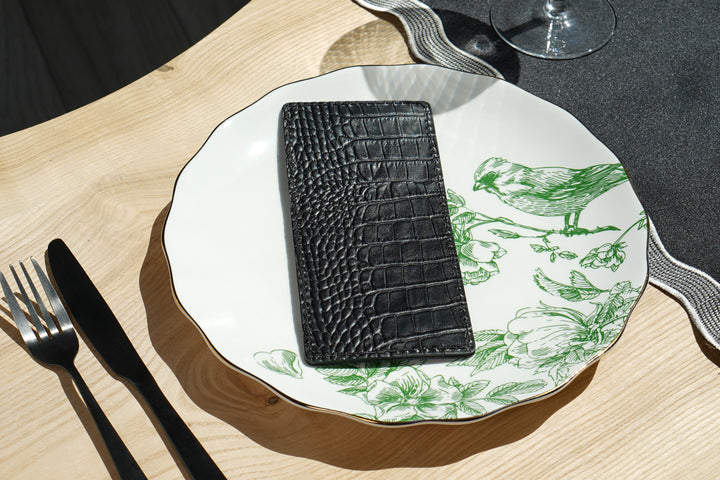 Custom Leather Check Presenter: Restaurant Bill Organizer with Logo