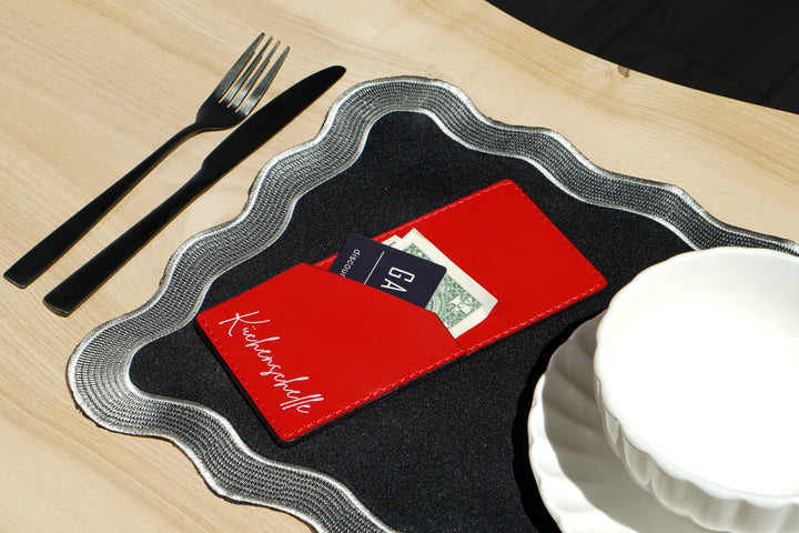 Personalized Leather Server Book: Restaurant Bill Organizer with Logo