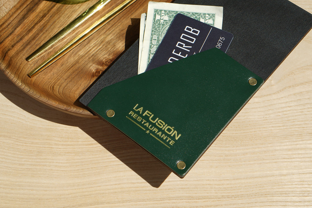 Handcrafted Wood Check Presenter - Personalize Your Dining Experience