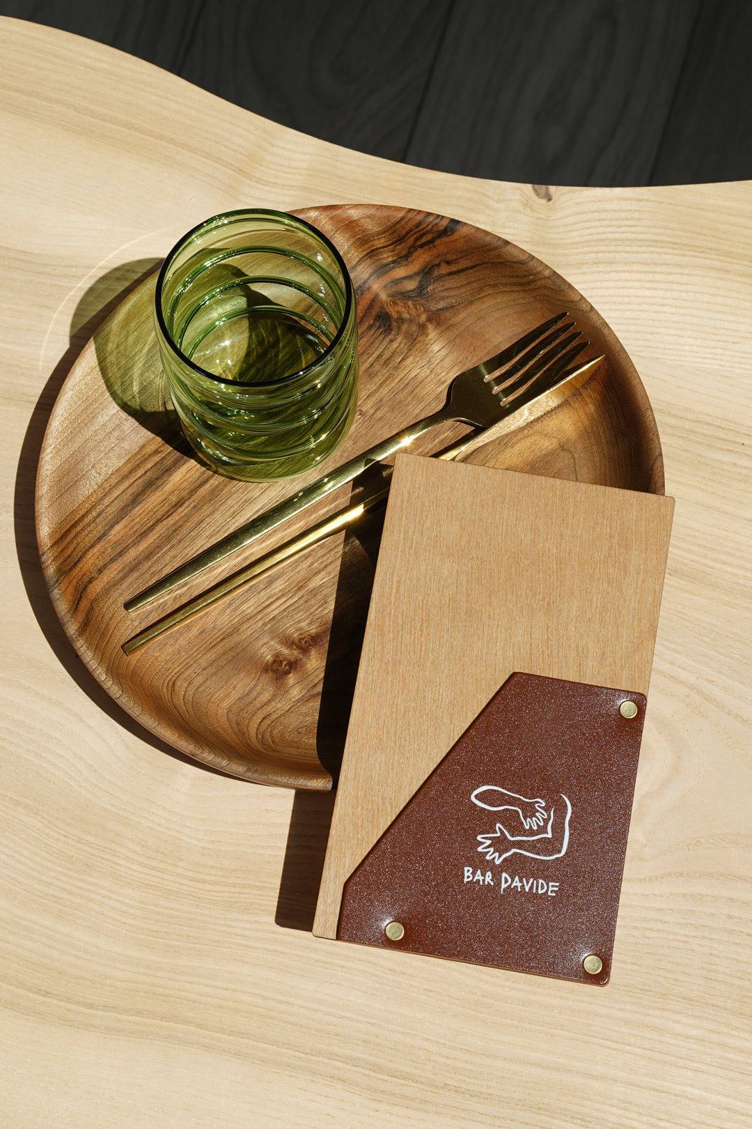 Handcrafted Wood Check Presenter - Personalize Your Dining Experience