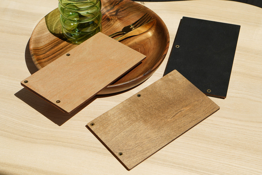 Handcrafted Wood Check Presenter - Personalize Your Dining Experience