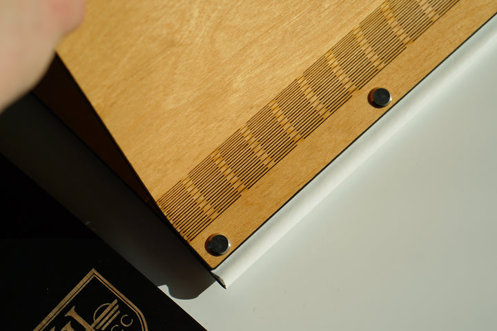 Custom Leather Menu Cover: Wooden Restaurant Menu Folder