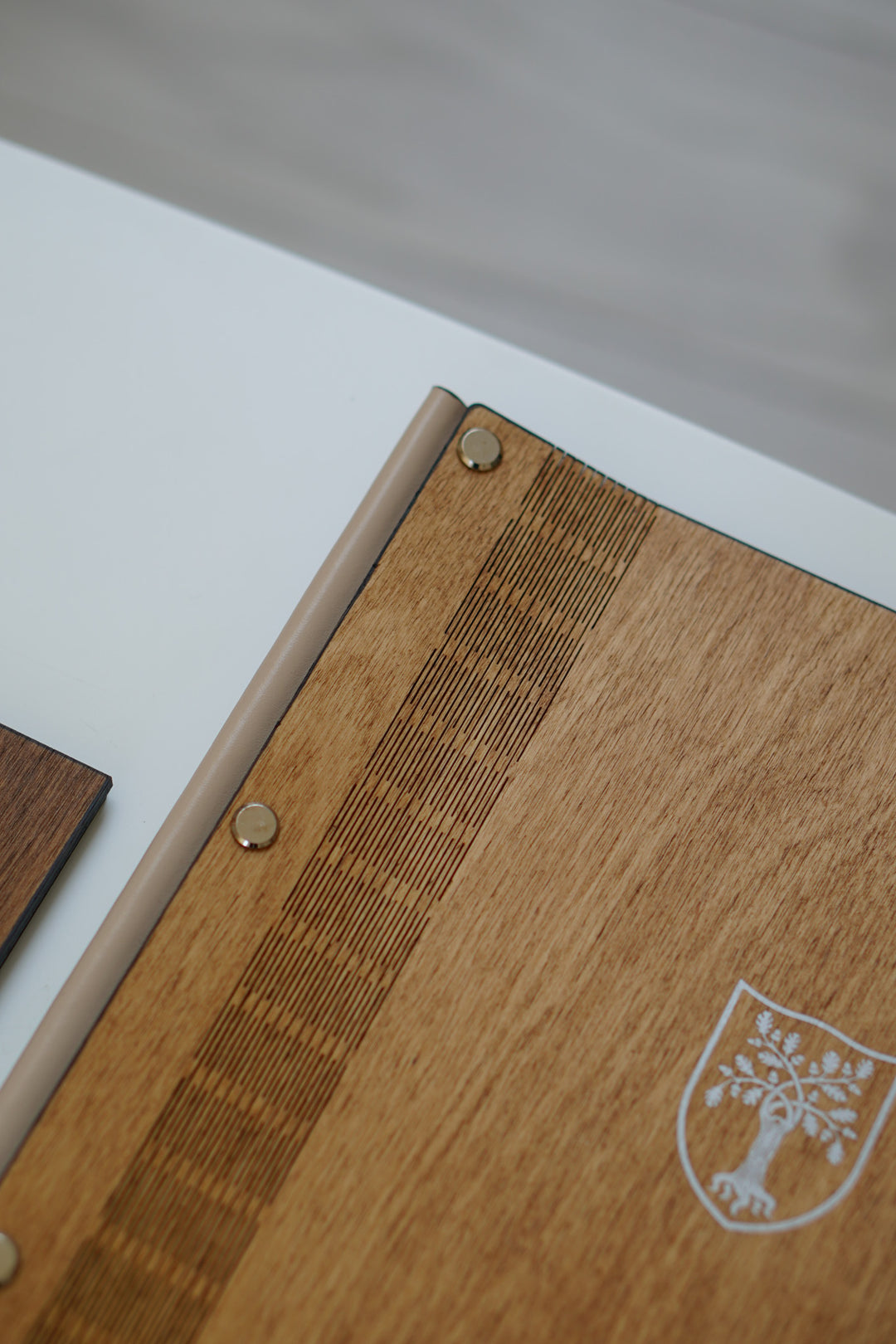 Leather & Wood Menu Cover: Custom Restaurant Menu Holder