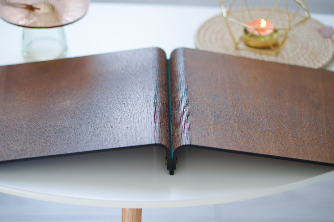 Custom Wooden Menu Cover: Leather Restaurant Menu Holder