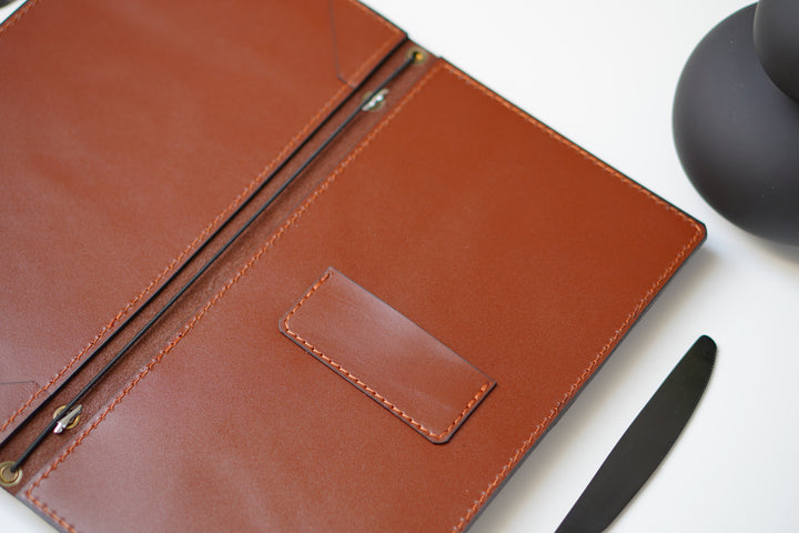 Embossed Leather Menu Holder, Restaurant Menu Cover
