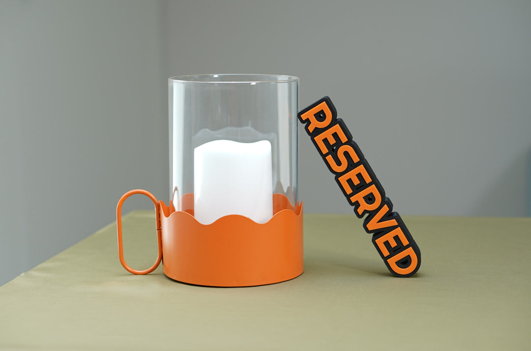 3D Printed Reserved Table Sign: Biodegradable PLA Plastic, Wedding & Event Decor